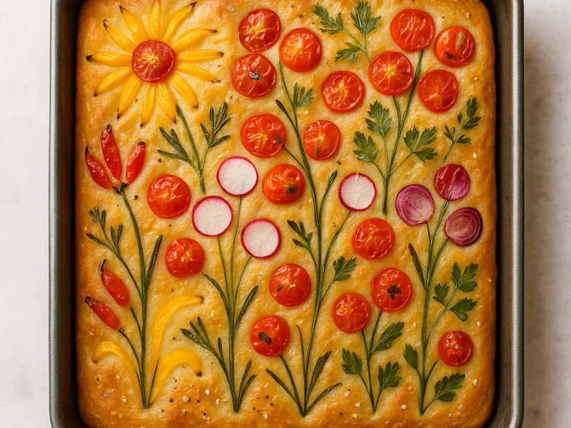Dekorative Focaccia Art