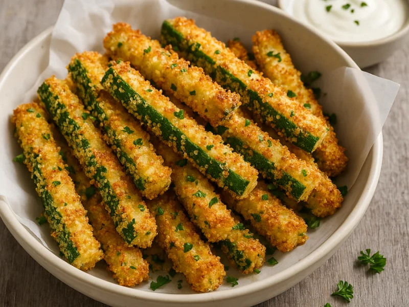 Knusprige Zucchini-Pommes aus dem Ofen