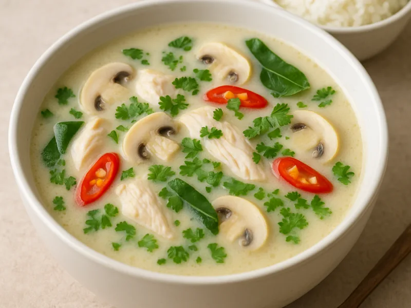 Soupe thaï Tom Kha Gai