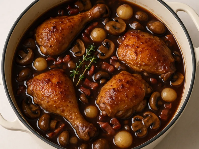 Coq au Vin Recept