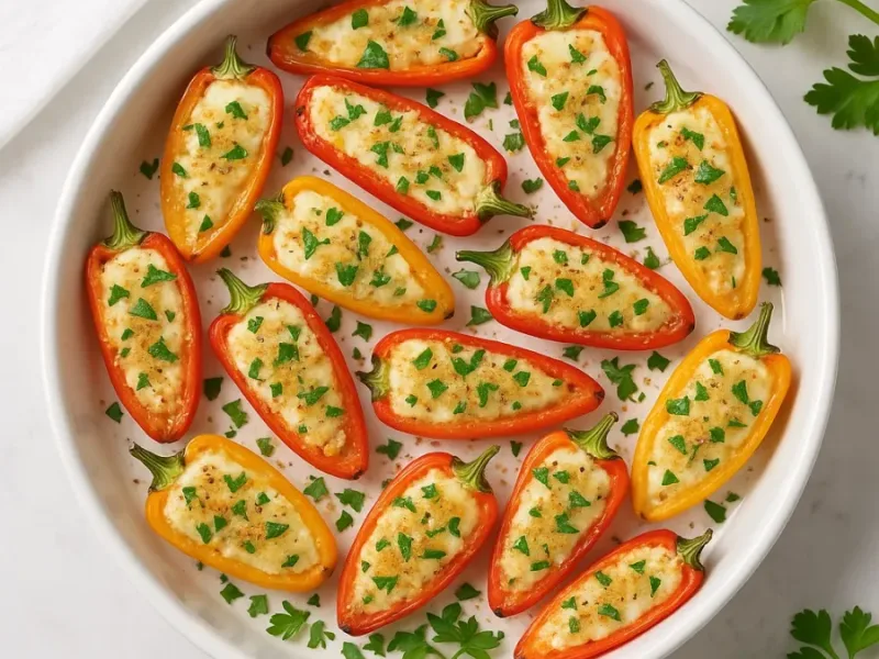 Gefüllte Mini-Paprika mit Feta aus der Heißluftfritteuse