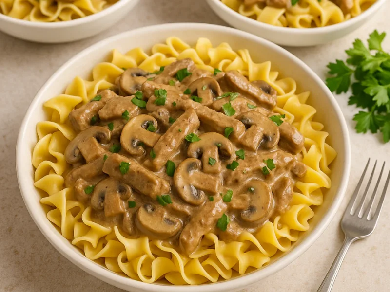 Recette de Bœuf Stroganoff Facile et Rapide