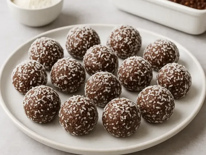 Chokladbollar utan ugn – snabbt & gott