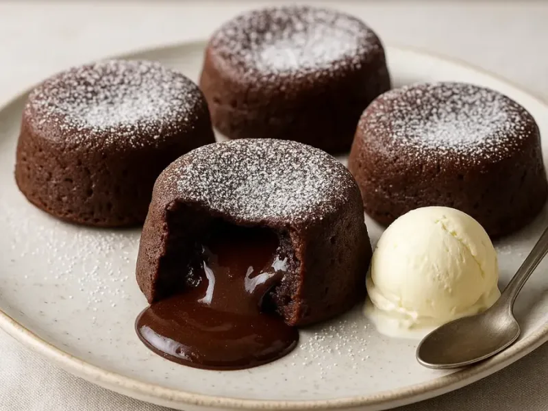 Čokoladni lava kolač – hiter recept