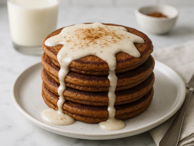 Gingerbread pannenkoeken, feestelijk kerstontbijt