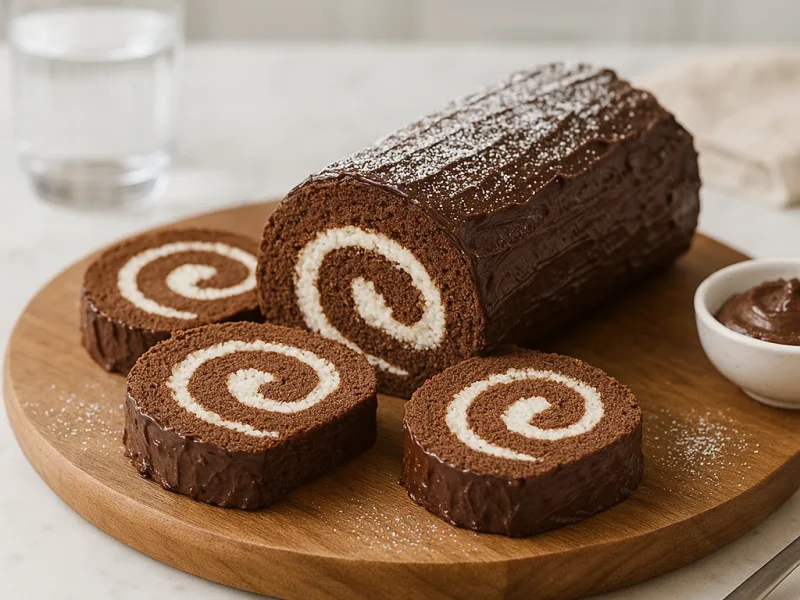 Čokoládová roláda s krémovou náplní – recept
