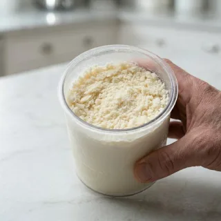 Gelato Ninja Creami raschiato fine con pieghe cremose