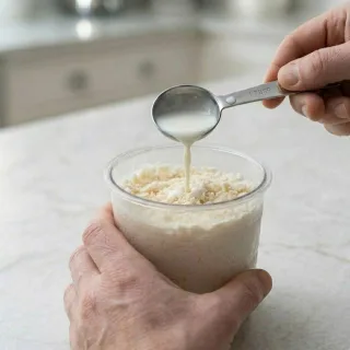 Gelato alla vaniglia liscio con pieghe morbide